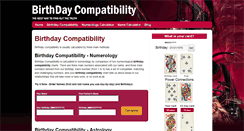 Desktop Screenshot of birthdaycompatibility.org