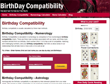 Tablet Screenshot of birthdaycompatibility.org